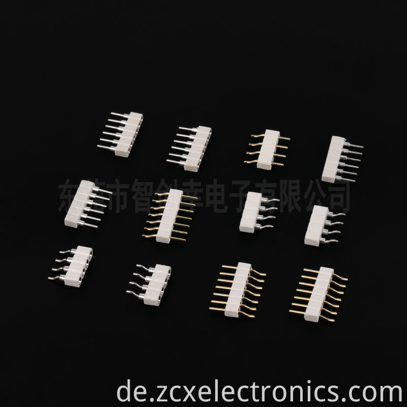 White Gold Plated Row Pin Connectors